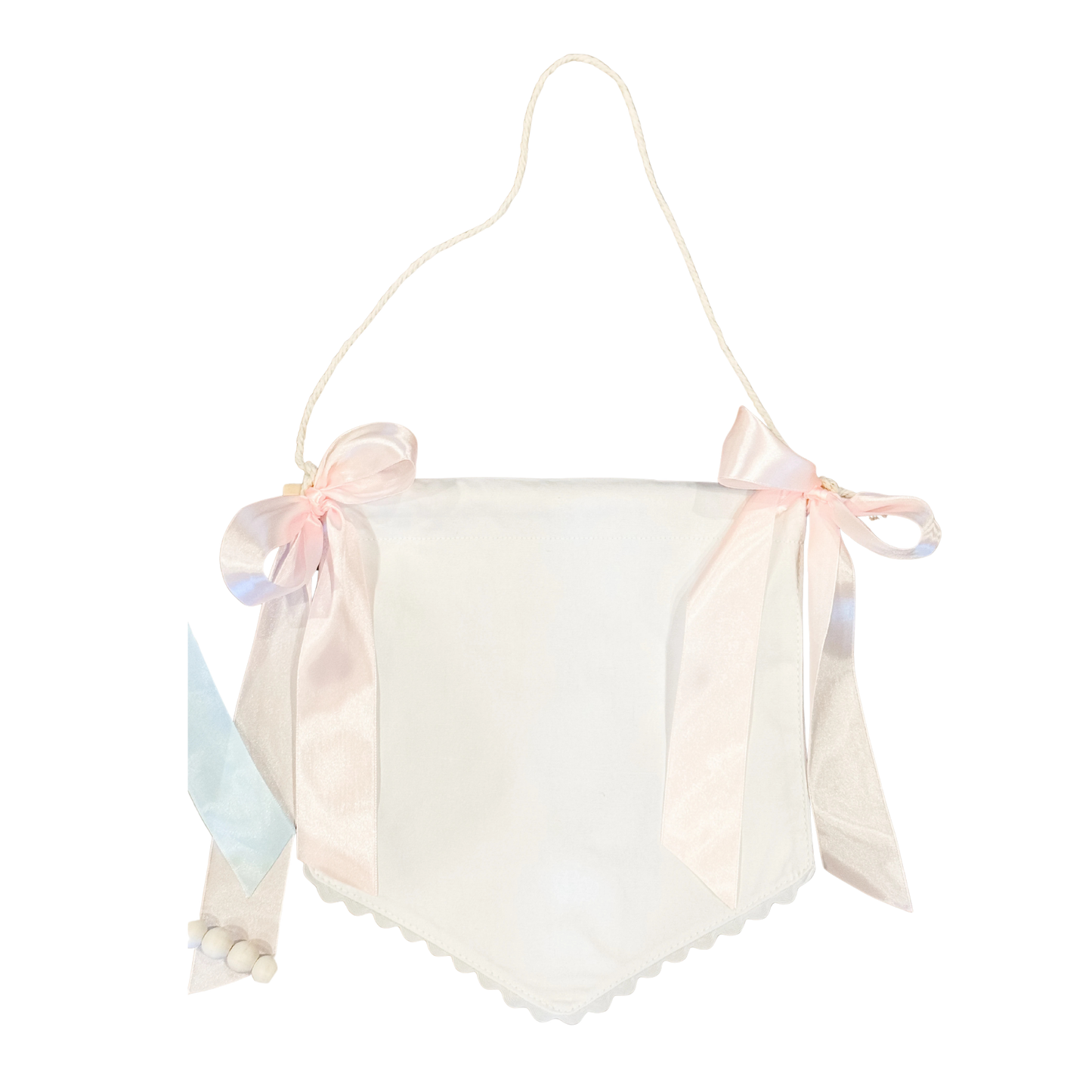 Cotton Canvas Baby Banner-Pink