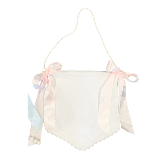 Cotton Canvas Baby Banner-Pink